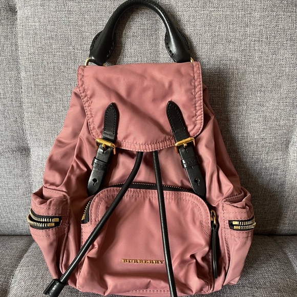 Burberry Pink Nylon small backpack - Picture 1 of 6